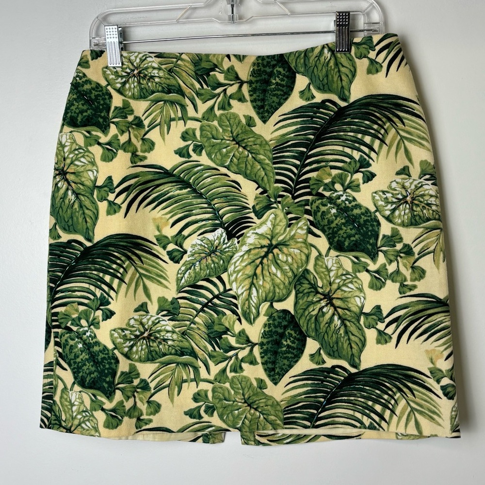 Kelly and Diane Tropical Leaf Print Skirt